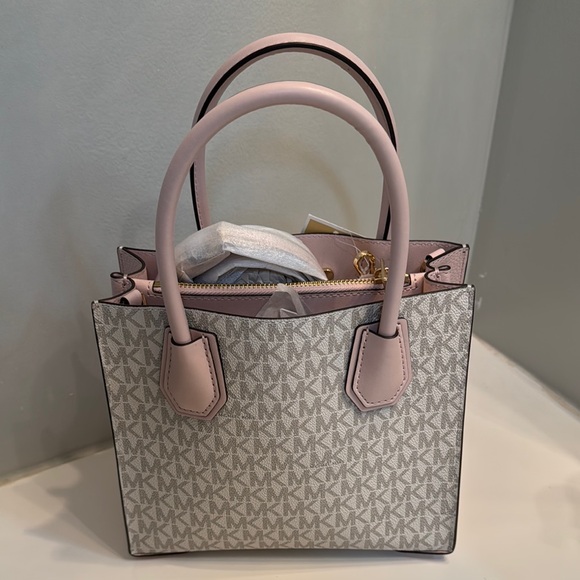 Michael Kors Pink and Cream Satchel - Picture 2 of 5